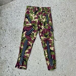 Tiger of London Green & Brown Camouflage Bondage Pants Punk Camo NEW WITH TAGS